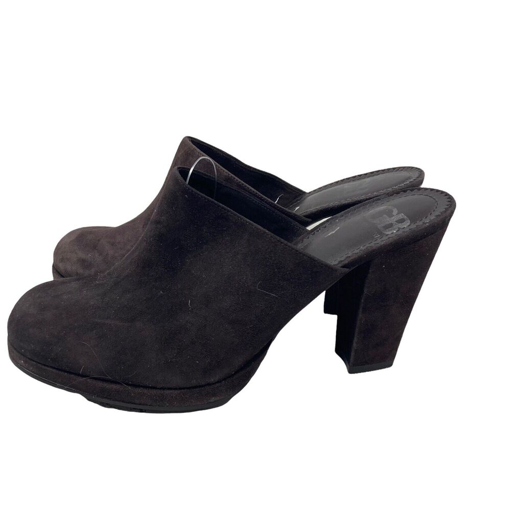 Gianni Bini Healed Mules Brown Suede Size 8.5